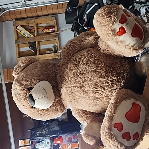 Big Teddy Bear Hearts on feet DAN DEE Collection He's A Biggy - Picture 2 of 5